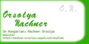 orsolya machner business card